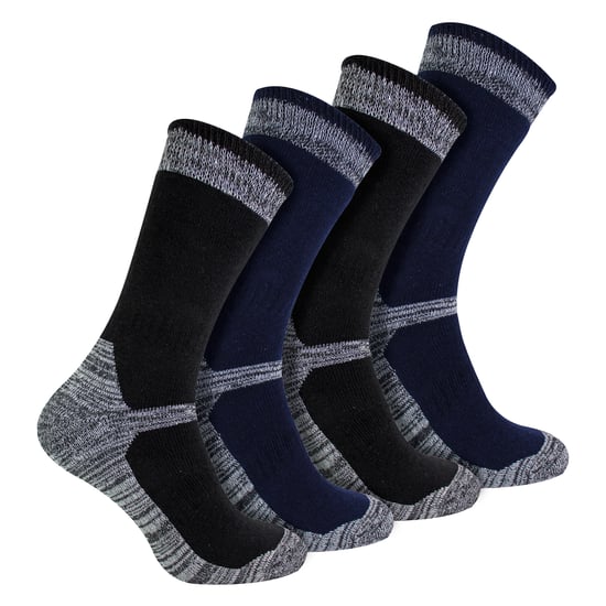 4er Pack Herren Baumwollverstärkte Industrielle Outdoor Arbeitssocken - Image 1
