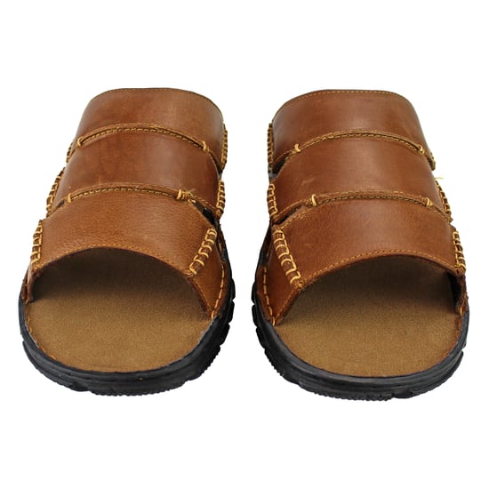 Herren Sommer Strand Leder Slipper - Image 5