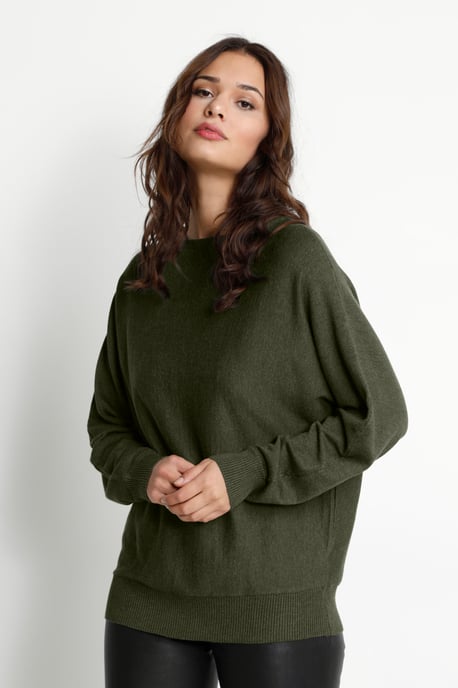 Strickpullover im Oversize-Schnitt olive - Image 2