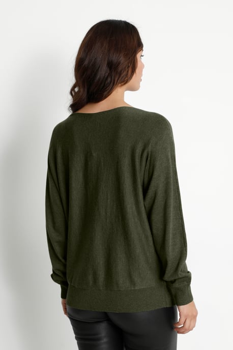 Strickpullover im Oversize-Schnitt olive - Image 3