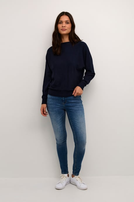 Gestrickter Pullover im Oversize-Schnitt dark blue - Image 3