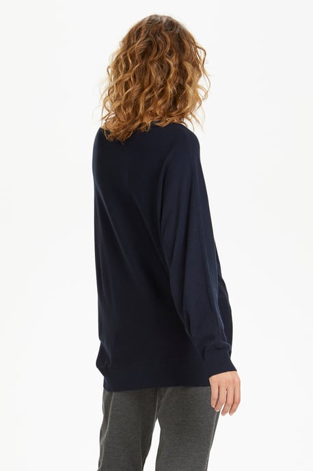 Gestrickter Pullover im Oversize-Schnitt dark blue - Image 5