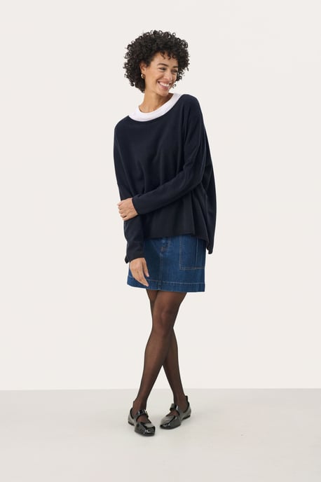 Strickpullover Lockere Passform navy - Image 1