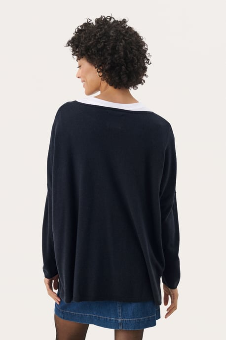 Strickpullover Lockere Passform navy - Image 3