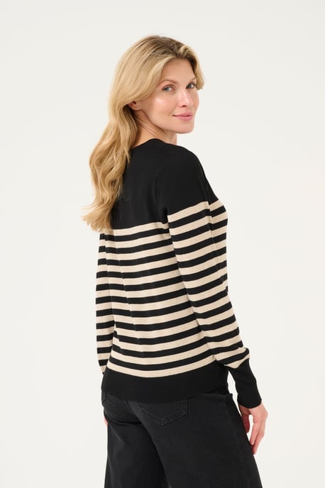 Strickpullover Regular fit black offwhite - Image 3