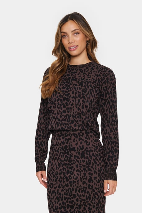 Strickpullover Gerade Passform leopard - Image 2