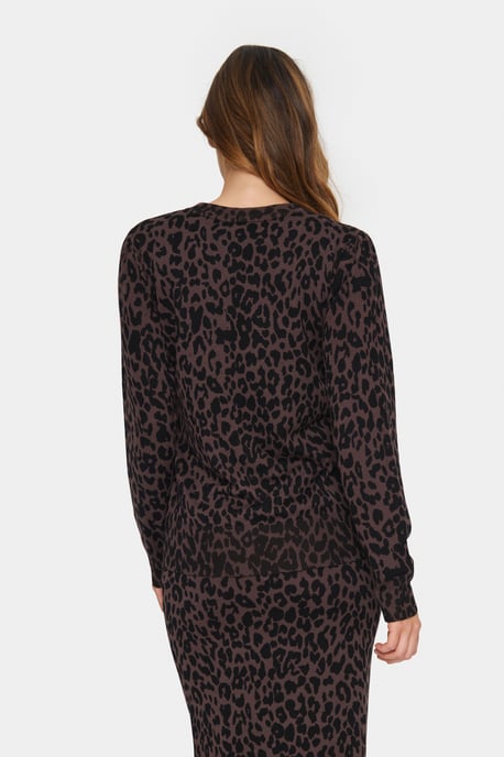 Strickpullover Gerade Passform leopard - Image 3