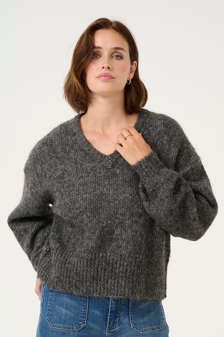 Strickpullover Loose fit dark grey - Image 3