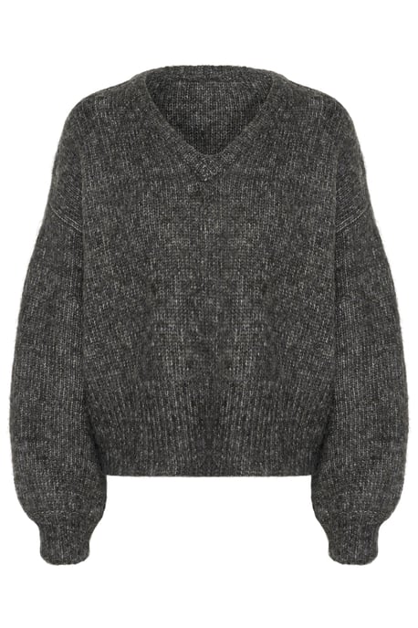Strickpullover Loose fit dark grey - Image 4