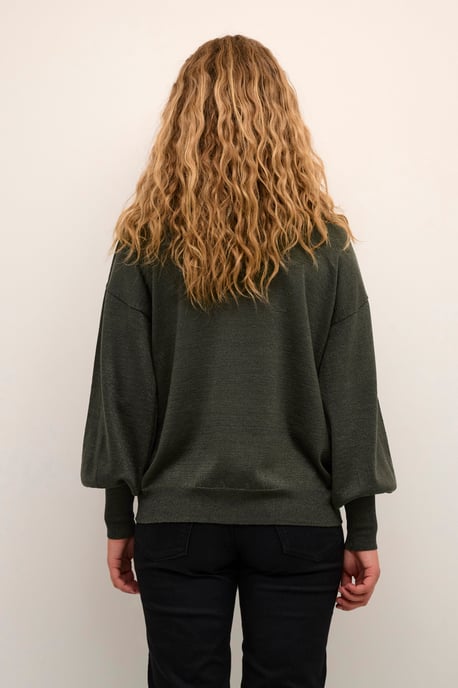 Strickpullover Loose fit dark green - Image 3