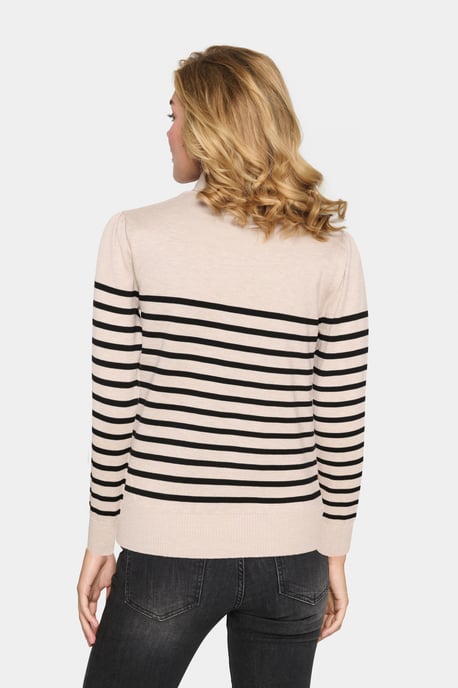 Strickpullover Gerade Passform black offwhite - Image 5