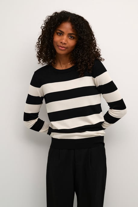 Strickpullover Regular fit black offwhite - Image 2