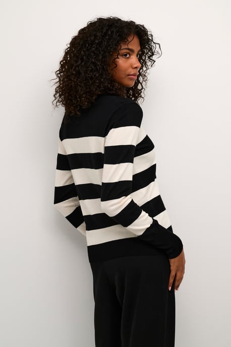 Strickpullover Regular fit black offwhite - Image 3