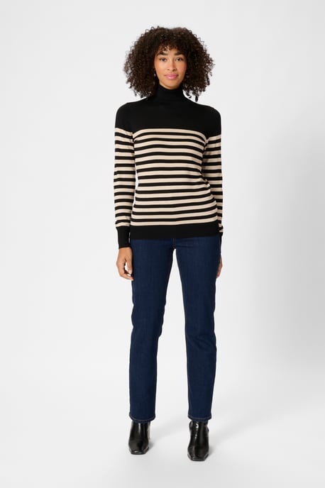 Strickpullover Slim fit black offwhite - Image 2