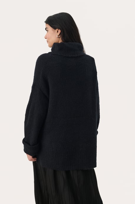 Strickpullover Lockere Passform navy - Image 3