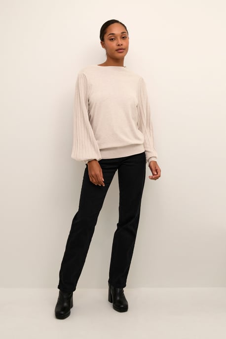 Strickpullover Normaler Schnitt sand - Image 1