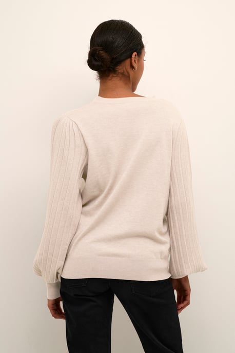 Strickpullover Normaler Schnitt sand - Image 3