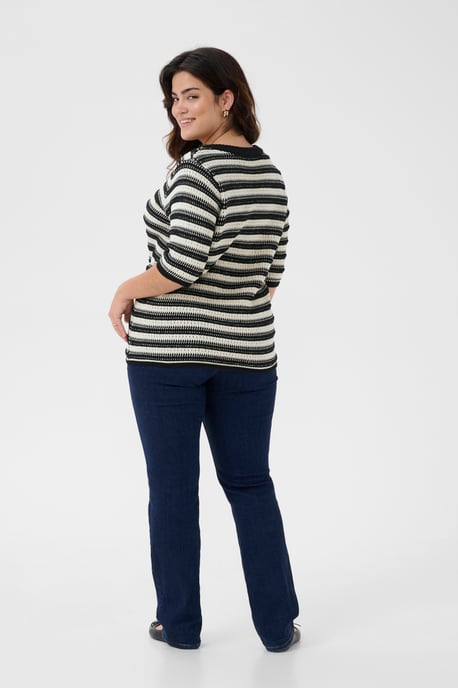 Strickpullover Loose fit black offwhite - Image 4