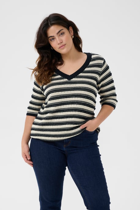 Strickpullover Loose fit black offwhite - Image 5