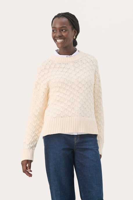 Strickpullover Gerade Passform cream - Image 3
