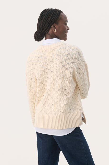 Strickpullover Gerade Passform cream - Image 4
