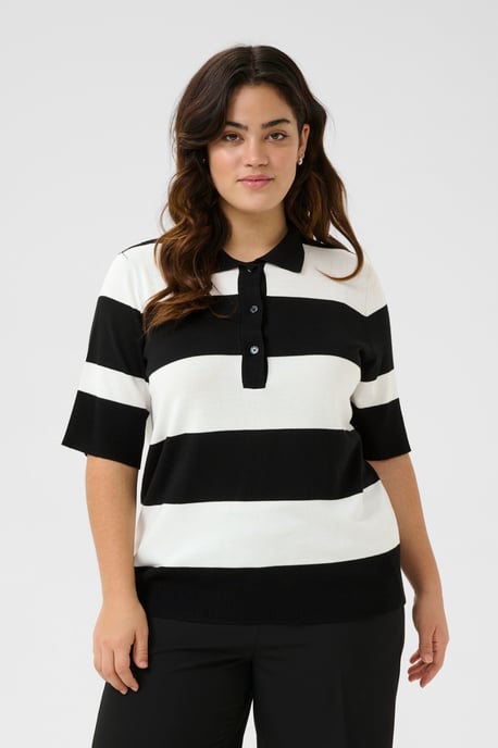 Strickpullover Loose fit black offwhite - Image 3