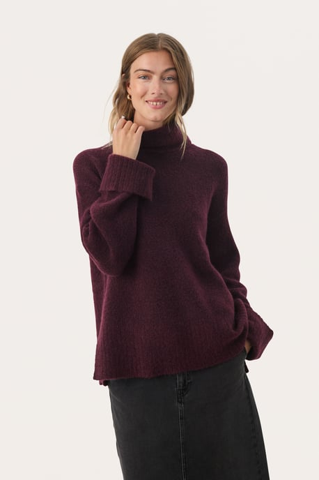Strickpullover Lockere Passform wine - Image 3