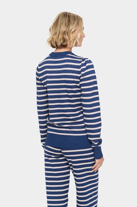 Strickpullover Gerade Passform blue white - Image 5