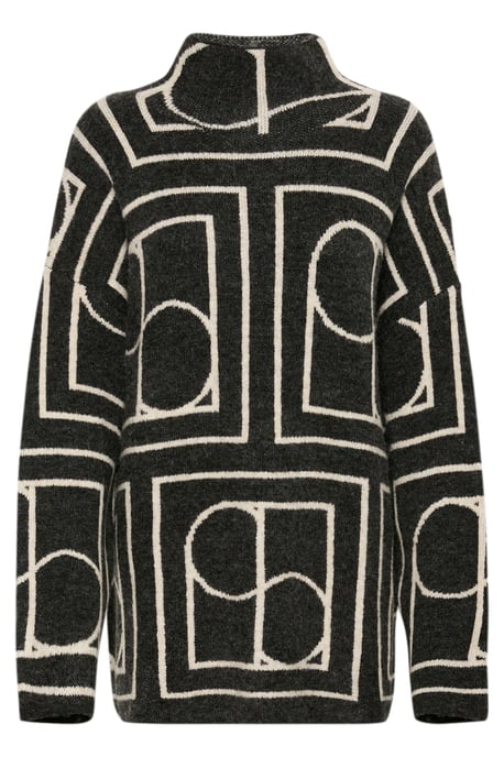 Strickpullover Casual fit black offwhite - Image 4