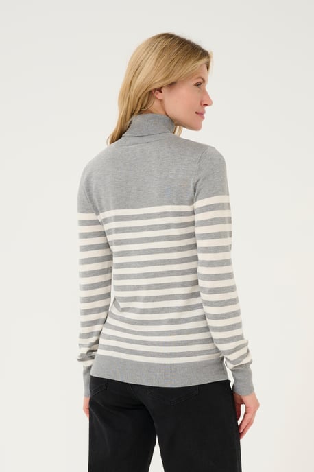Strickpullover Slim fit grey white - Image 3