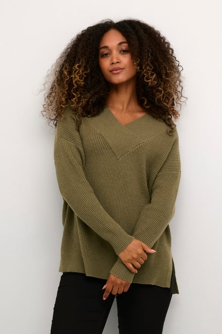 Strickpullover Oversize fit olive - Image 2