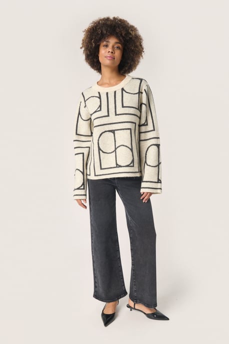Strickpullover Gerade Passform white - Image 1