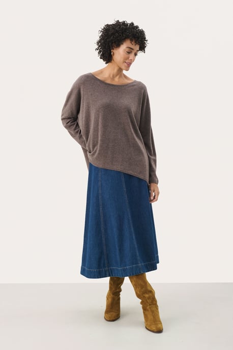 Strickpullover Lockere Passform taupe - Image 1