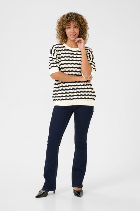 Strickpullover Straight fit black offwhite - Image 1