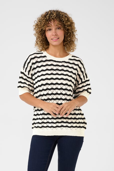Strickpullover Straight fit black offwhite - Image 3