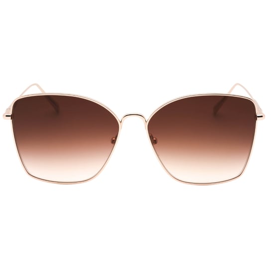 Longchamp - Sonnenbrille Mit Braunen Verlaufsgläsern In Roségold - Image 1