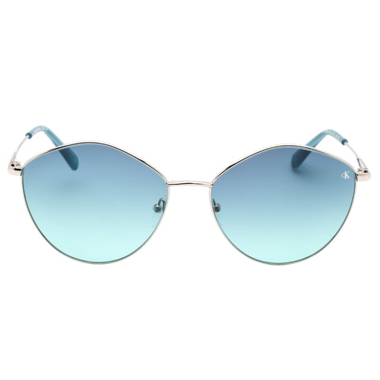 Calvin Klein - Blaue Sonnenbrille Mit Farbverlaufsgläsern In Silber - Image 1