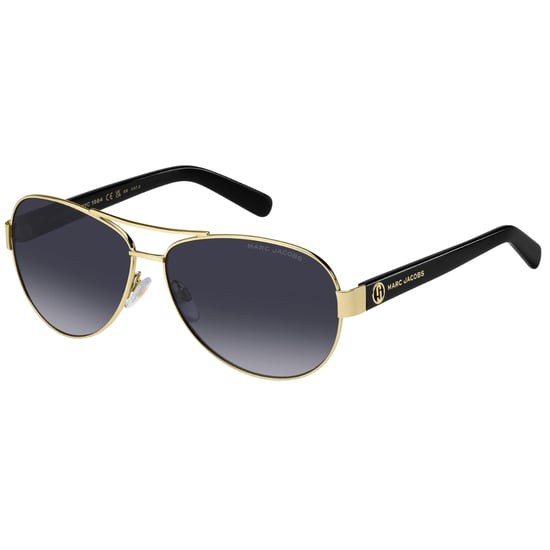 Marc Jacobs - Schwarze Sonnenbrille Mit Grauen Verlaufsgläsern Und Goldenen Details - Image 1