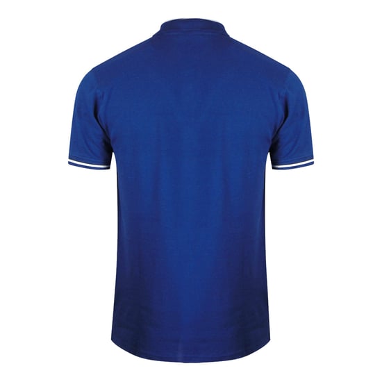 Cavalli Class Poloshirt Mit Auffälligem Streifenkragen In Irisblau - Image 2