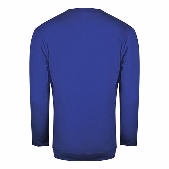 Cavalli Class Paisley Leopards Iris Blau Rundhals Sweatshirt - Image 2
