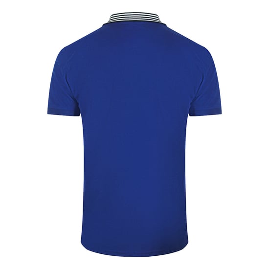 Cavalli Class - Poloshirt Mit Gestreiftem Kragen In Irisblau - Image 2