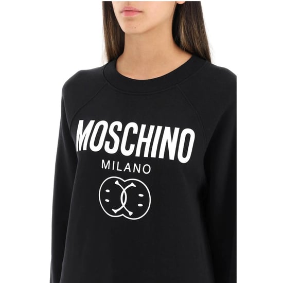 Moschino Milano - Schwarzer Pullover Mit Doppel-smiley - Image 4