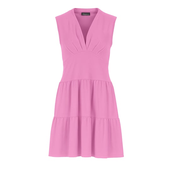 Ärmelloses Jerseykleid mit V-Ausschnitt in Orchidee - Image 1