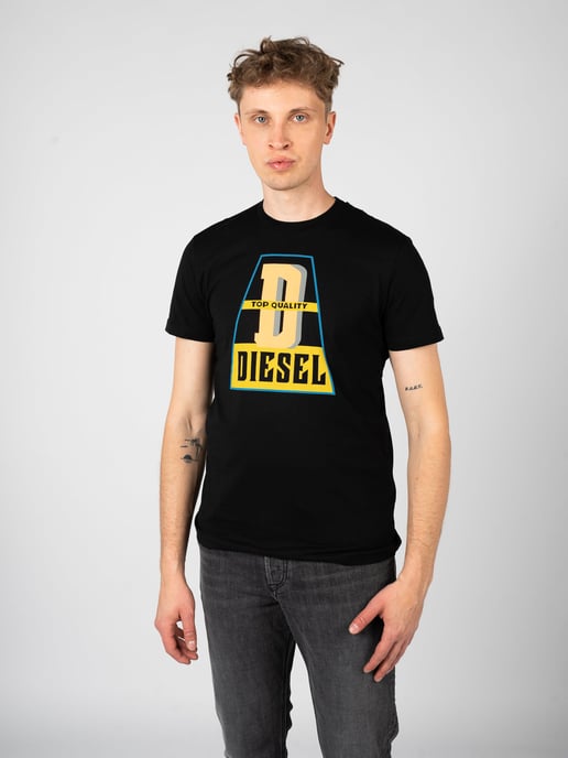 Hochwertiges schwarzes T-Shirt mit Logo von Diesel - Image 3