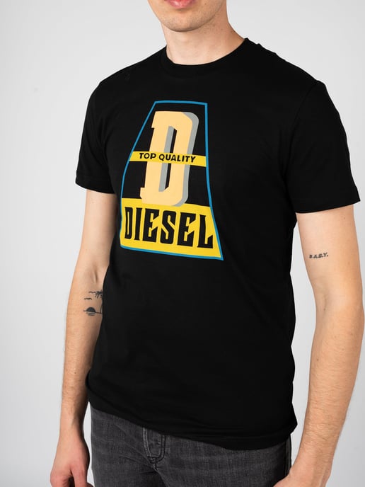 Hochwertiges schwarzes T-Shirt mit Logo von Diesel - Image 4