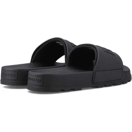 Hunter Core Präge-Slider Polyester Damen schwarze Sandalen - Image 2