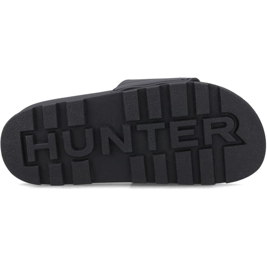 Hunter Core Präge-Slider Polyester Damen schwarze Sandalen - Image 3
