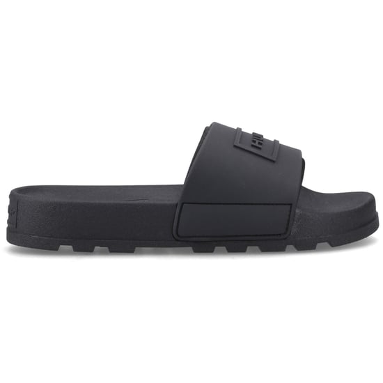 Hunter Core Präge-Slider Polyester Damen schwarze Sandalen - Image 4