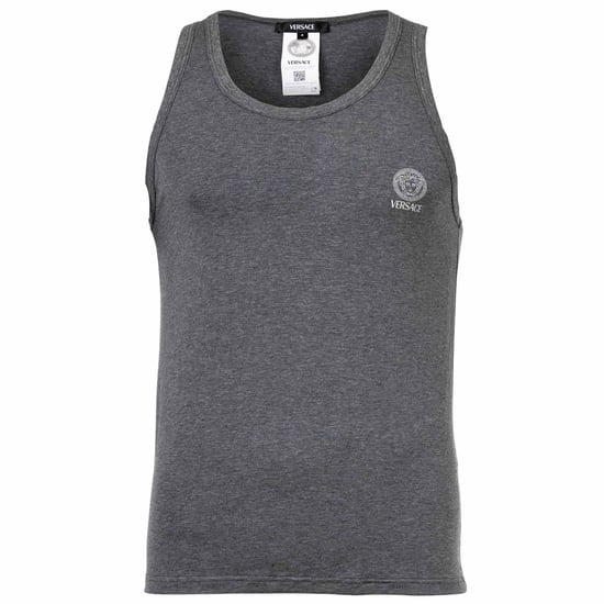 Versace T-Shirt Long Sleeves Round Neck Jersey Topeka Bi-Stretch Cotton Organic New Logo Unterhemd - Image 1