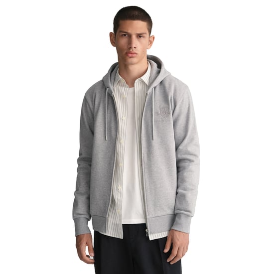 Gant Regular Tonal Shield Full Zip Hoodie Sweatjacke - Image 2
